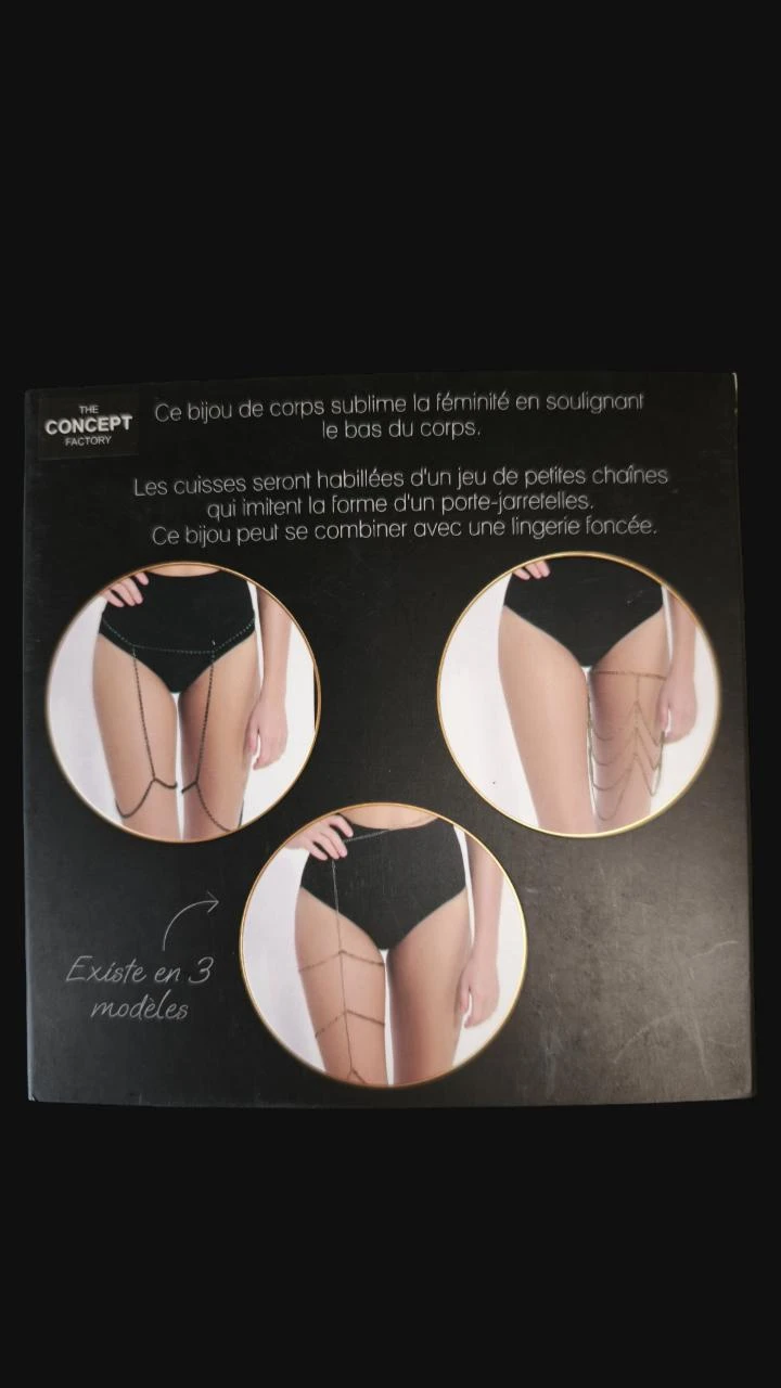 Joyero de muslo con strass plateado en estuche / Nuevo Talla única – photo 6